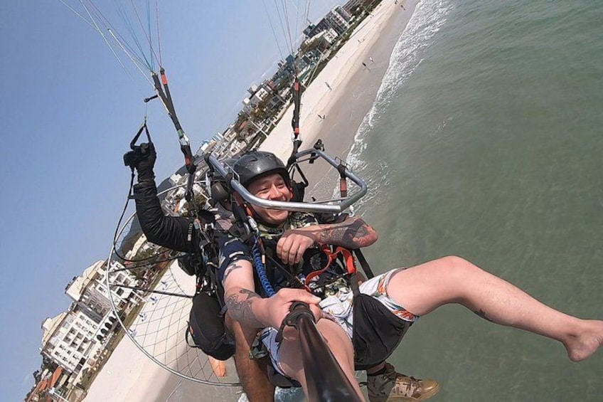 Double pararamotor flight in Florianópolis Brazil 1