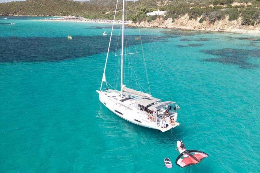 Cagliari Sailing Boat Tour Scenic Coastline and Snorkeling 3