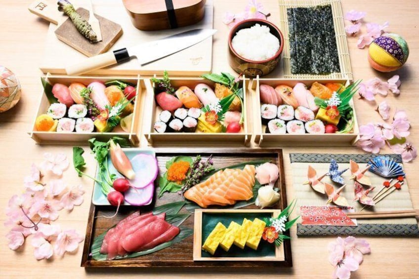 Tokyo: Tsukiji Fish Market Sushi Making – Beautiful Sushi Bento 3