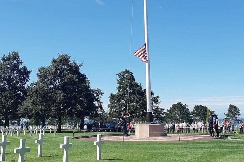 Taps flag lowering ceremony at the American Cemetery 2