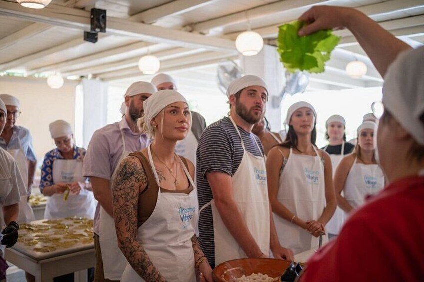 Maria's Open Cooking Class lessons in Delux hotel of Paros 5