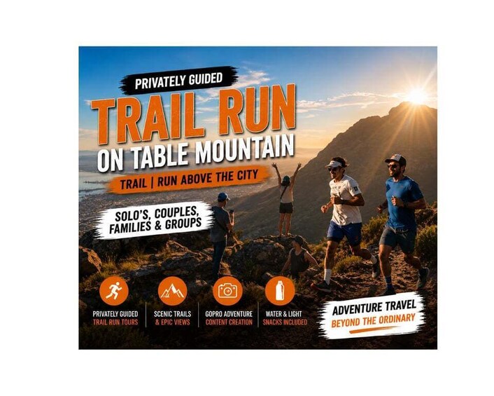 Privately Guided Sunrise Trail Run Table Mountain, Cape Town 3