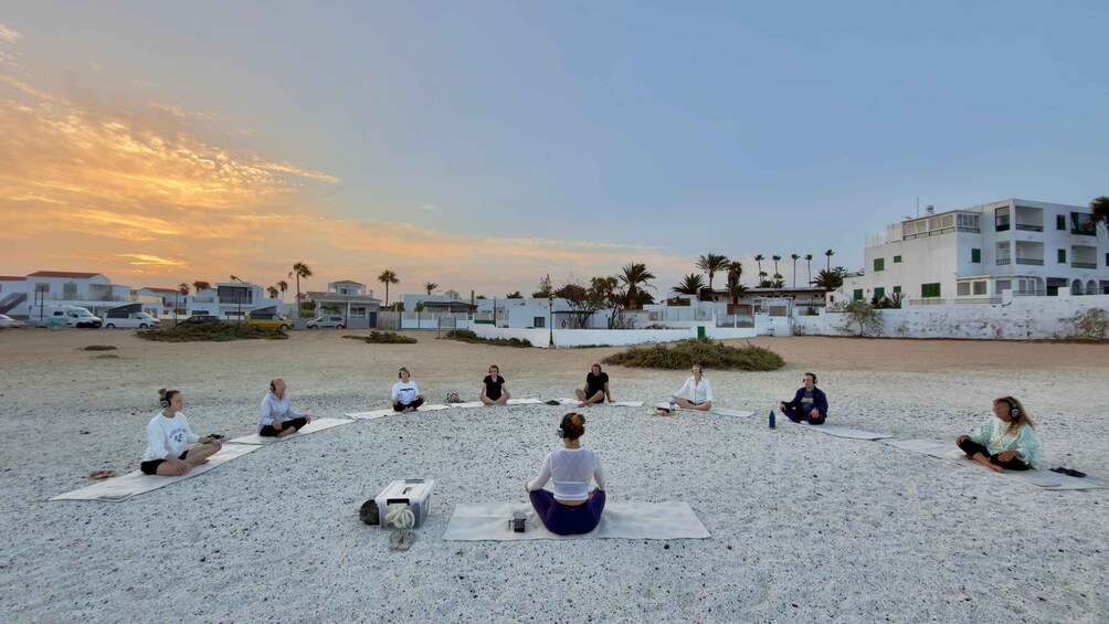Picture 26 for Activity Corralejo: Sunrise Silent Yoga Experience at Popcorn Beach 2