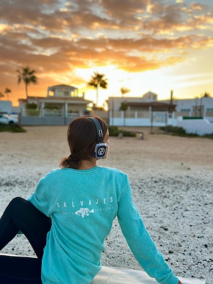 Picture 3 for Activity Corralejo: Sunrise Silent Yoga Experience at Popcorn Beach 2
