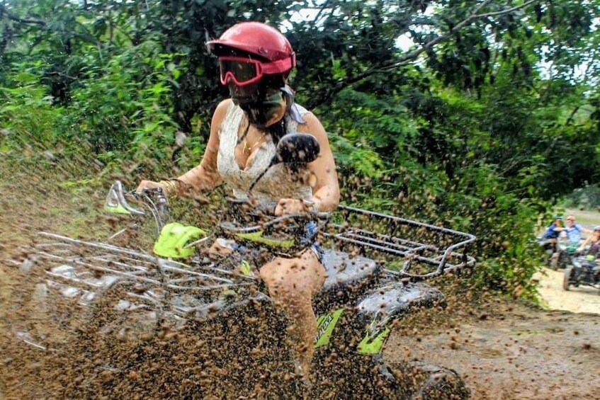 Picture 1 for Activity Cozumel: ATV Jungle Tour with Jade Cavern Cenote 2