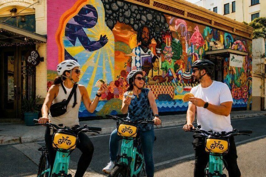 San Antonio Foodie Tour with Puffy Tacos and Murals by E Bike 3