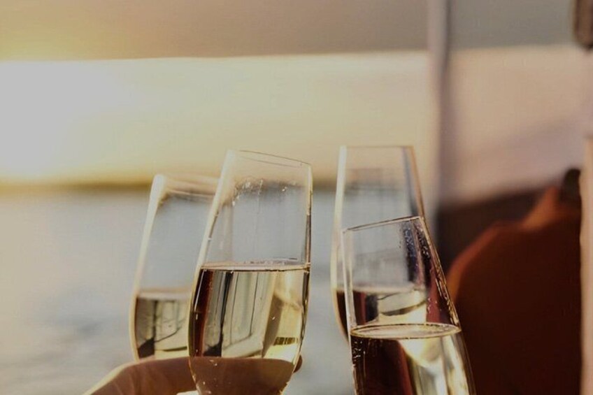 Two glasses of water with a blurred background. 5