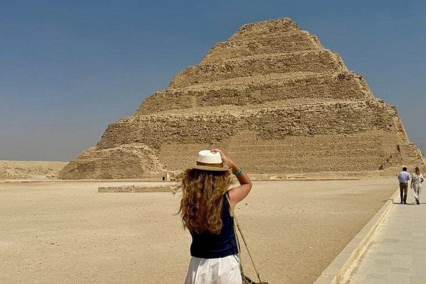 A large pyramid in a desert landscape. 2