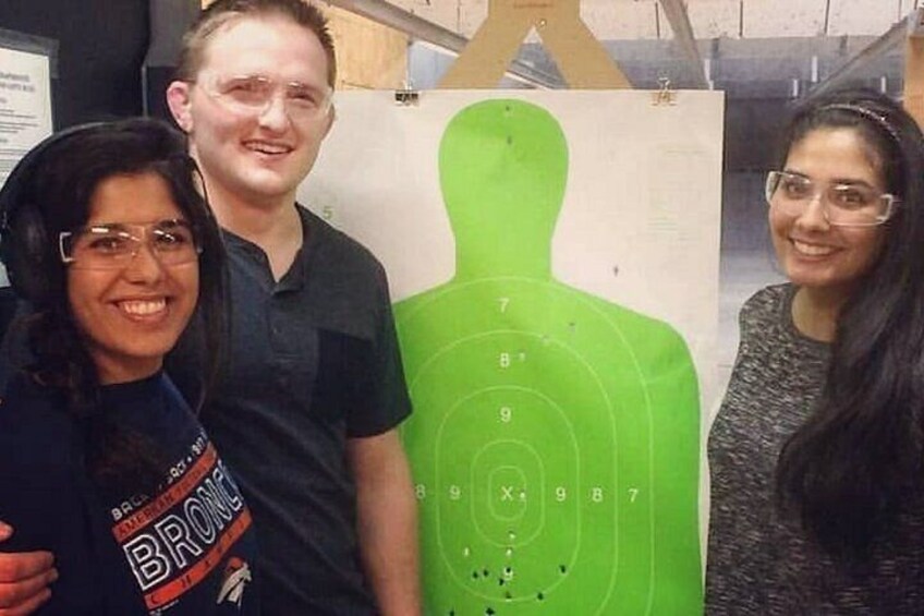Sharp Shooters Indoor Range experience with a wall of guns 2