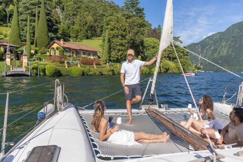 4 hours tour on a Private Catamaran on Lake Como with Aperitif 5