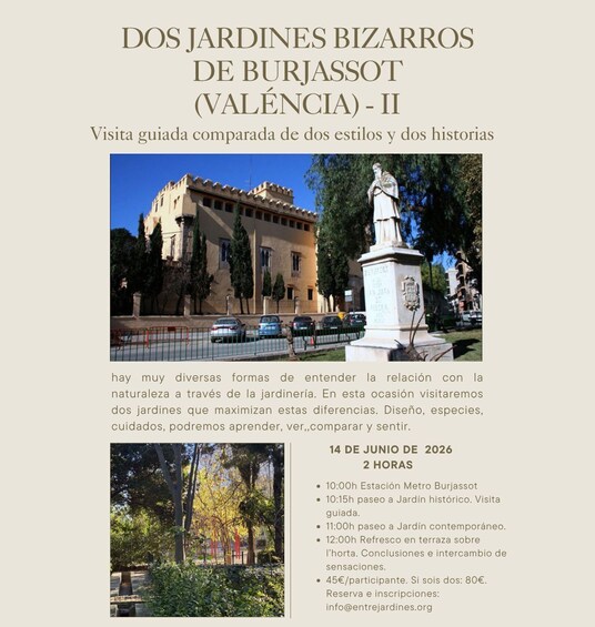 A historical building and a statue in Burjassot, Valencia. 1