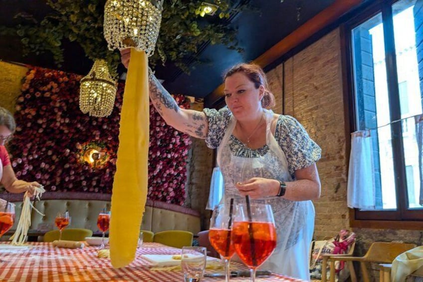 Make fresh pasta and Venetian Spritz 1