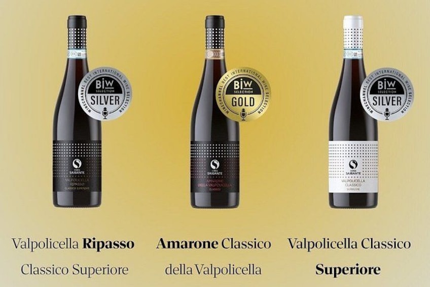 Three wine bottles with labels indicating 'Biw Selection Silver' and 'Biw Selection Gold'. 2