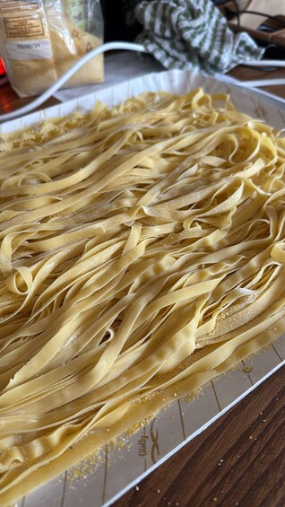 Picture 1 for Activity Tuscan Cooking Class: Fresh Pasta, Aglione della Val di Chiana and Wine 3