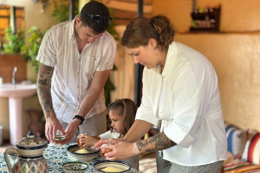 Make Msemen and Harcha Amlou and Tea with a Local Family in Rabat 5