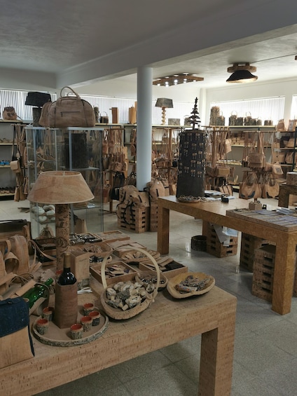 A craft store with wooden furniture and accessories. 2
