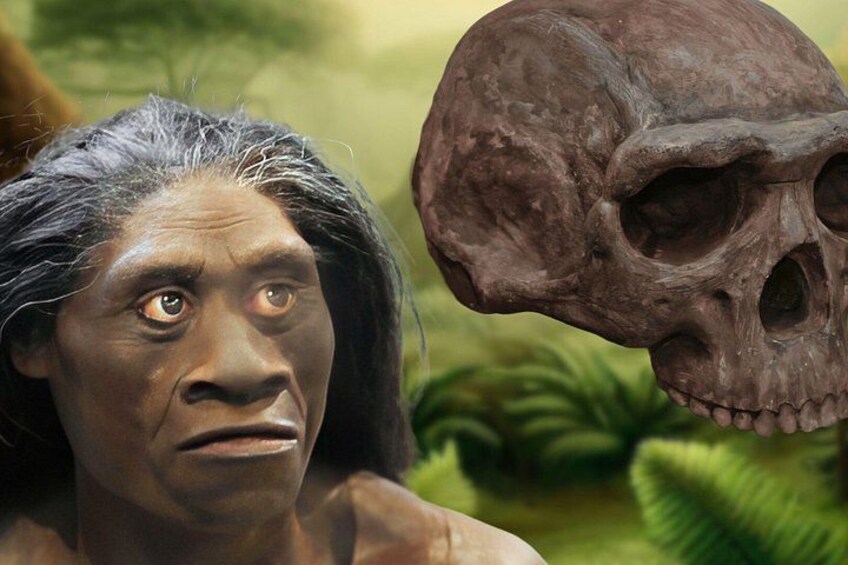 A person with a skull. 3