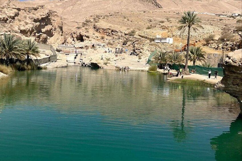 Wadi Bani Khalid Swim Hike with Golden Desert Sunset 4