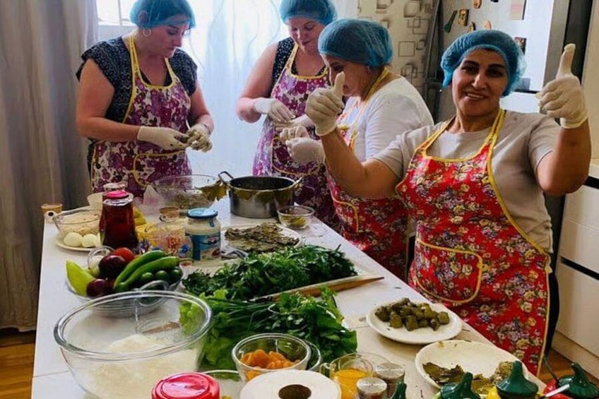 Cooking Class Baku with lunch/dinner with Wine option 3