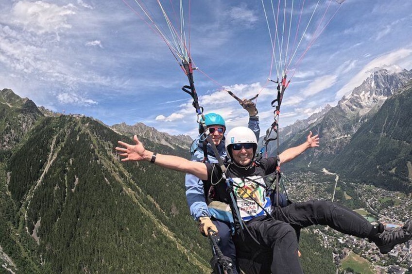 Chamonix Tandem paragliding flight 5