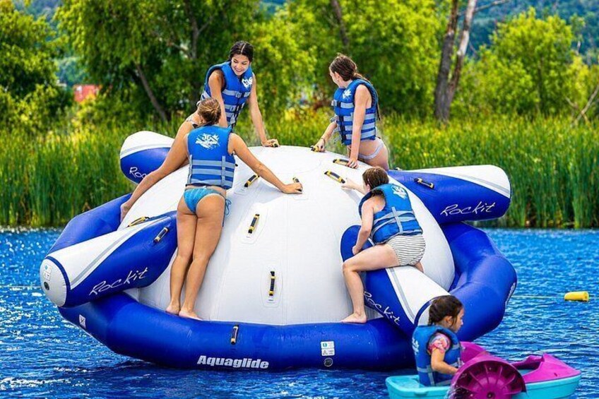 Inflatable Aqua Park Adventure at Stoke Factory New Braunfels 2