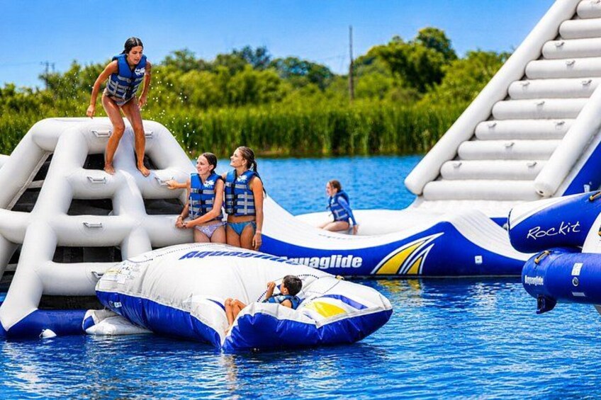 Inflatable Aqua Park Adventure at Stoke Factory New Braunfels 4
