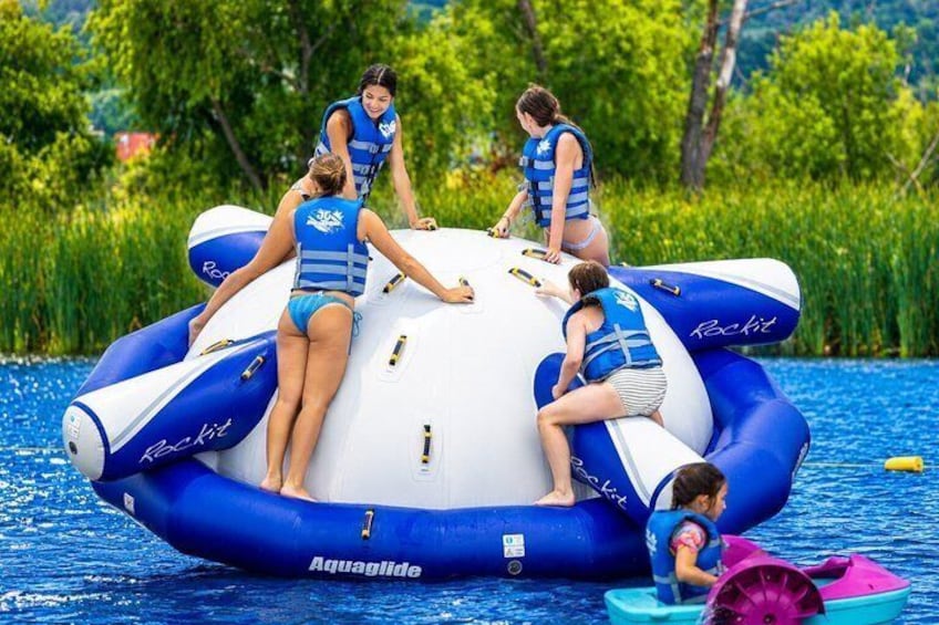 Inflatable Aqua Park Adventure at Stoke Factory New Braunfels 4