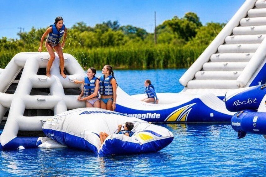 Inflatable Aqua Park Adventure at Stoke Factory New Braunfels 5