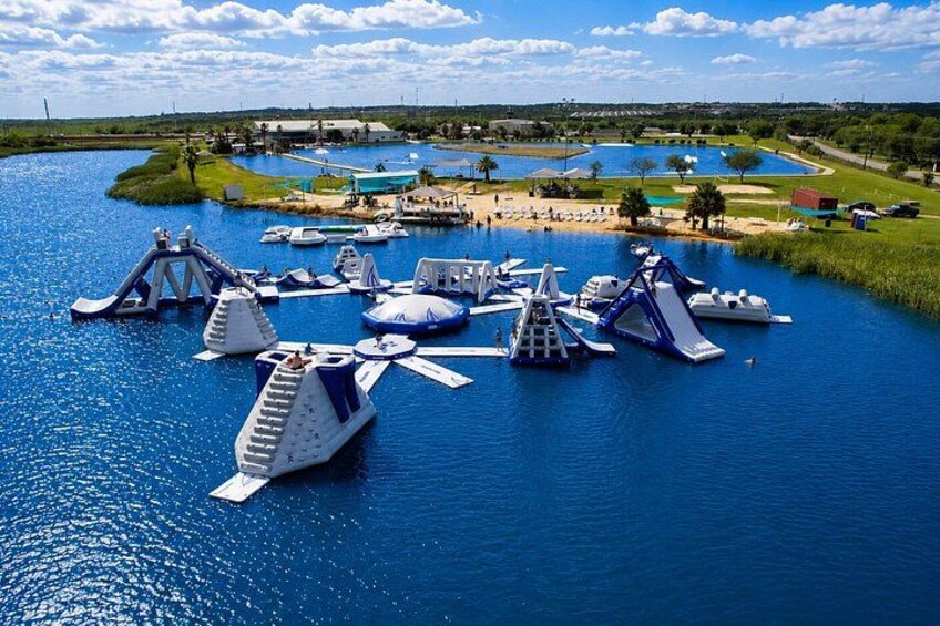 Inflatable Aqua Park Adventure at Stoke Factory New Braunfels 2