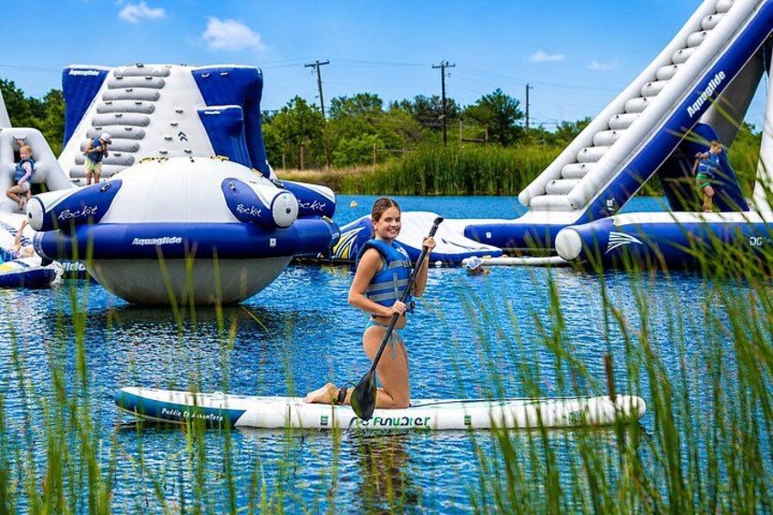 Inflatable Aqua Park Adventure at Stoke Factory New Braunfels 3