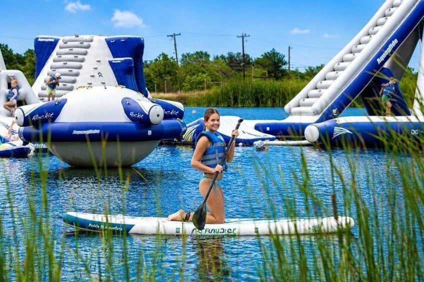 Inflatable Aqua Park Adventure at Stoke Factory New Braunfels 3