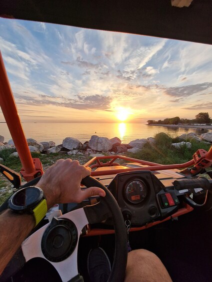 Picture 1 for Activity Fažana: 3H Sunset Buggy Tour with Beach Bar Drink 2