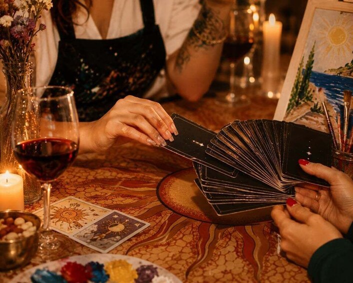 Barcelona: Mystic Tarot Painting Experience + Unlimited Wine 1