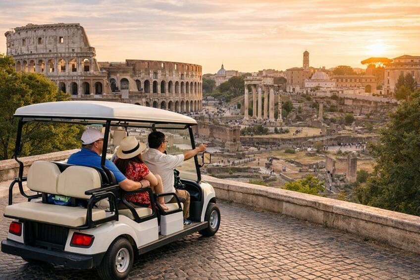 Rome Guided Golf Cart and E-Tuk Tour 5