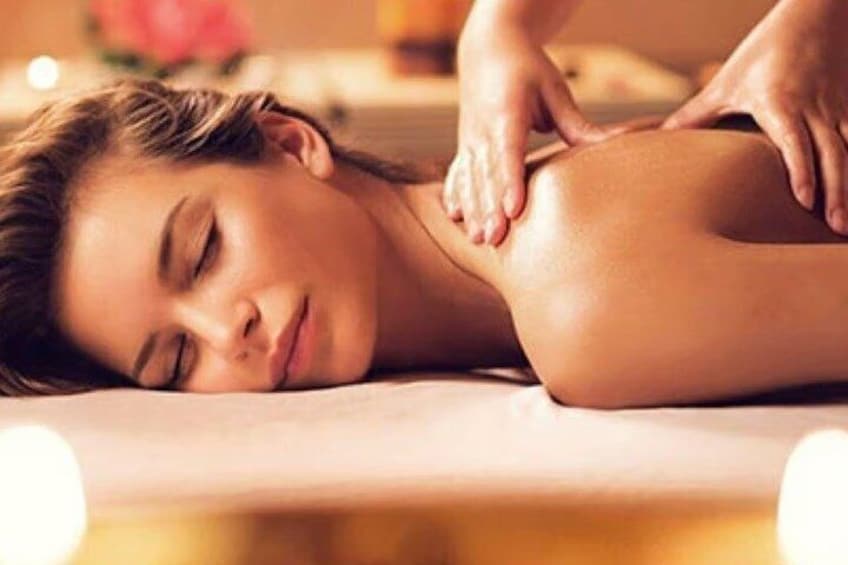 A person receiving a massage. 5