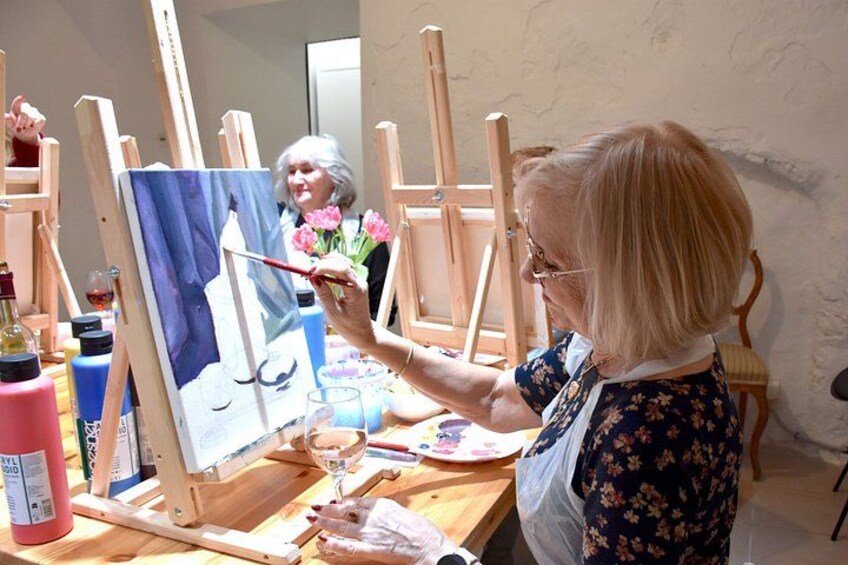 Riga Sip and Paint Experience with Latvian Wine Tasting 2