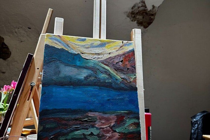 Riga Sip and Paint Experience with Latvian Wine Tasting 3