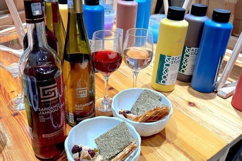 Riga Sip and Paint Experience with Latvian Wine Tasting 2