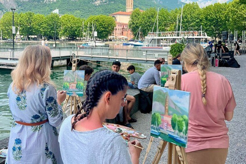 Painting in Plein Air at Lake Como, Bellano 2