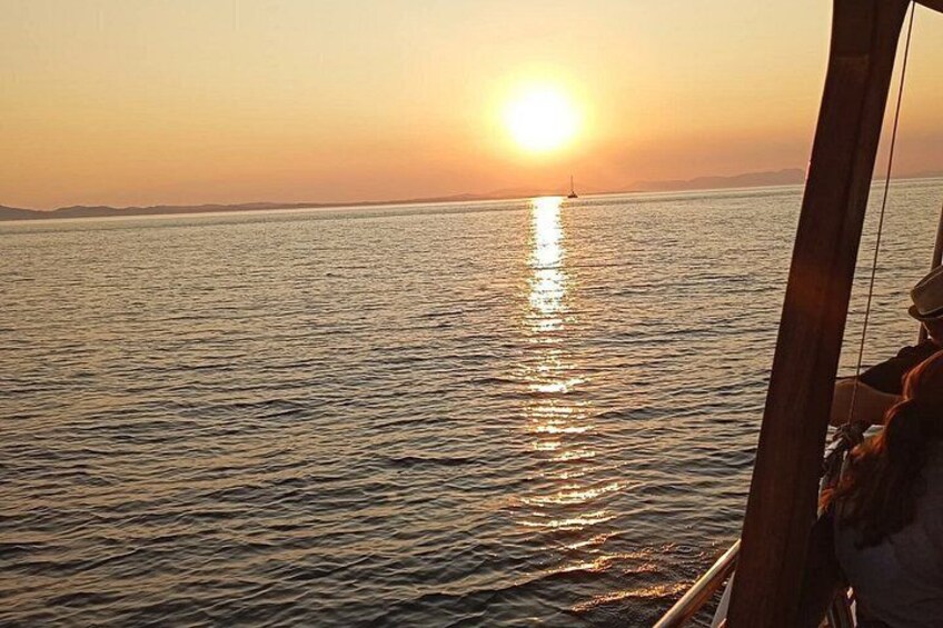From Lefkimmi: Private Sunset Cruise to Blue Lagoon 2