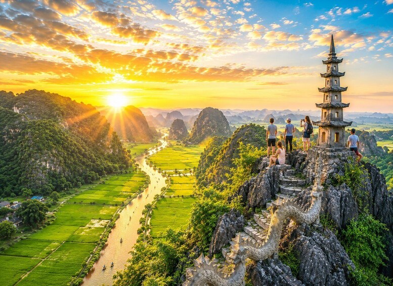 Ninh Binh: Trang An Boat Ride, Bich Dong, Mua Cave Sunset 2
