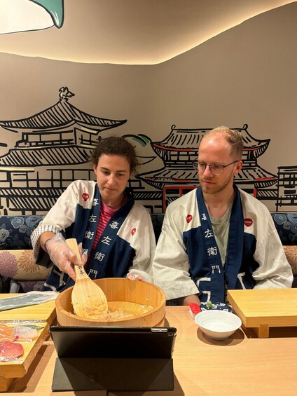 Picture 253 for Activity Kyoto: Sushi Making Class at Sushi Restaurant Before Open 5