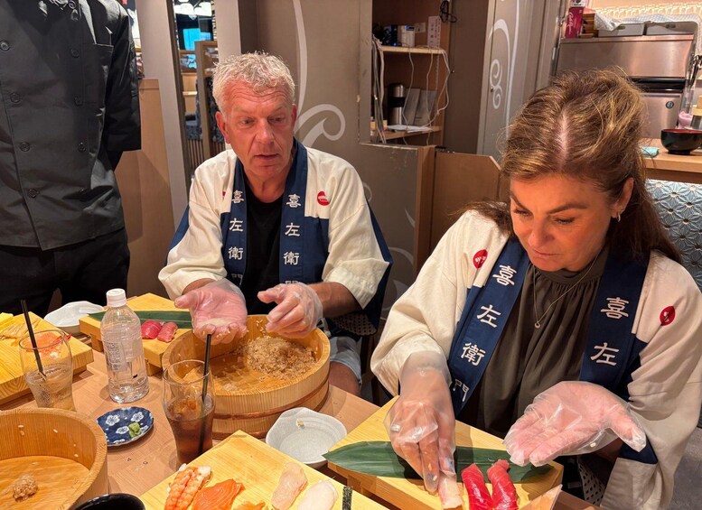 Picture 360 for Activity Kyoto: Sushi Making Class at Sushi Restaurant Before Open 3