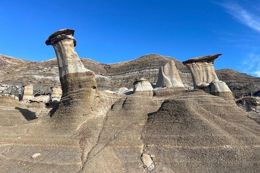 Rock formations with a clear sky. 2