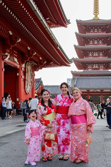 A traditional Japanese temple with red and gold architecture, including a multi-tiered pagoda and ornate gates. 5