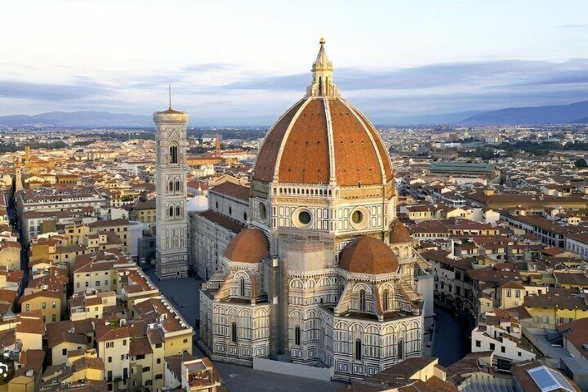 The Florence Cathedral with its distinctive dome and bell tower. 1