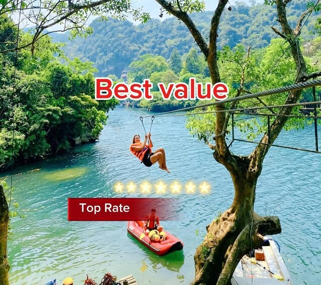 Phong Nha cave & Dark Cave: Zipline, Mud Bath & Boat Tour 1