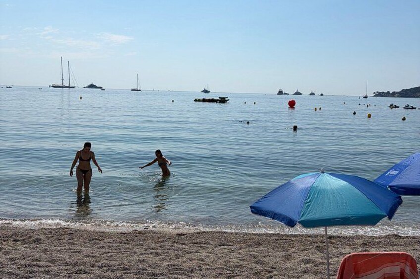 Sunbed And Swimming in Crystal Blue Water 2