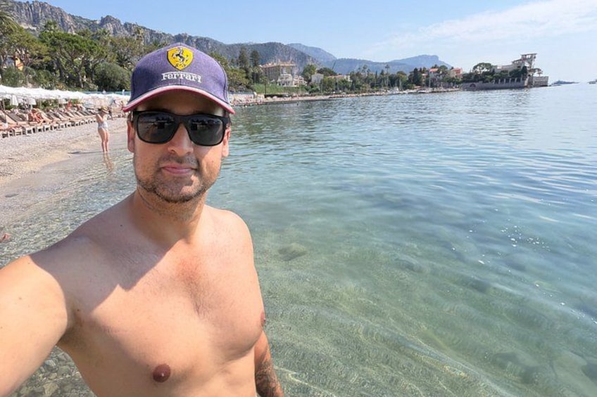 Sunbed And Swimming in Crystal Blue Water 3