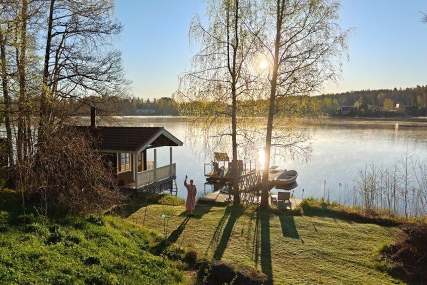 Authentic Lake Sauna and Reindeer or Salmon Dinner with Locals 2